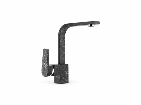 Black Marble Turnable Spout Swan Basin Mixer DML-202