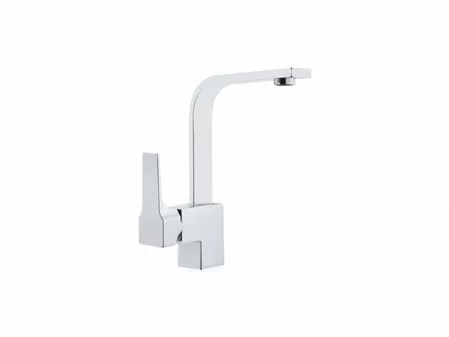 Chrome Turnable Spout Swan Basin Mixer DML-207